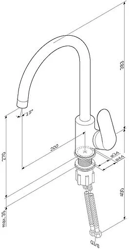 Смеситель для кухни Am.Pm Like сатин F8007111