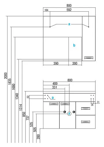 Шкаф-зеркало Aquaton Диор 80 R белый 1A168002DR01R
