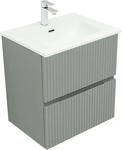 Тумба-умывальник Aquanet Джейн 60 мисти грин 00313316+, 5