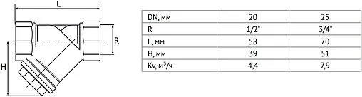 Фильтр угловой сетчатый ½"в x ½"в Uni-Fitt Optimal 211N2001 Фильтр угловой сетчатый ½"в x ½"в Uni-Fitt Optimal 211N2001