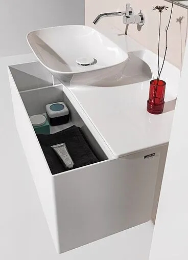 Тумба-умывальник подвесная Laufen INO 77 R тёмный орех 4.2540.1.030.171.1+