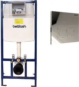 Инсталляция для подвесного унитаза Set 4 в 1 beWash BW74 K500RZVP0200PK000000 с кнопкой хром глянцевый Инсталляция для подвесного унитаза Set 4 в 1 beWash BW74 K500RZVP0200PK000000 с кнопкой хром глянцевый, 1