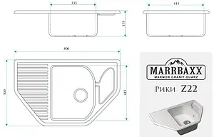 Мойка кухонная Marrbaxx Рики 80 черный Z22Q4 Мойка кухонная Marrbaxx Рики 80 черный Z22Q4, 2