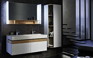 Шкаф-пенал подвесной Jacob Delafon Terrace 50 R белый глянец/светлое дерево EB1179D-G1C Шкаф-пенал подвесной Jacob Delafon Terrace 50 R белый глянец/светлое дерево EB1179D-G1C, 5