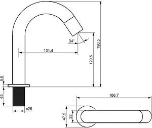 Смеситель для раковины Damixa Scandinavian Pure хром 360290000, 2
