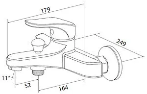 Смеситель для ванны Am.Pm Joy хром F8510000 Смеситель для ванны Am.Pm Joy хром F8510000, 2