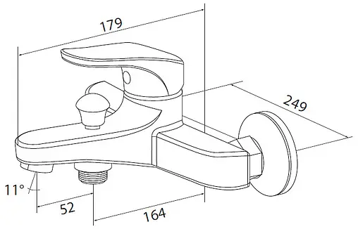 Смеситель для ванны Am.Pm Joy хром F8510000
