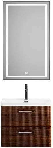 Тумба-умывальник подвесная BelBagno DUE 50 Noce DUE-500-2C-SO-NOCE-P+BB-8076-3-50