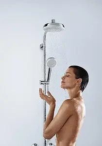 Душевая система со смесителем для душа Hansgrohe Crometta 160 1jet хром/белый 27266400 Душевая система со смесителем для душа Hansgrohe Crometta 160 1jet хром/белый 27266400, 3