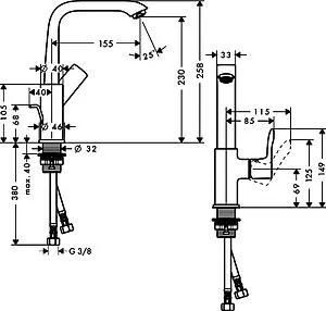 Смеситель для раковины Hansgrohe Metris 230 хром 31087000 Смеситель для раковины Hansgrohe Metris 230 хром 31087000, 2