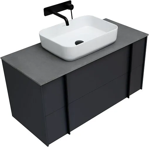 Тумба-умывальник подвесная Allen Brau Reality 100 антрацит 1.32007.AM+