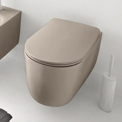 Унитаз подвесной безободковый Kerasan Nolita Nocciola matt 531481