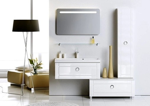 Тумба-умывальник подвесная Aqwella Infinity 80 белый Inf.01.08/001+Inf.08.04.D