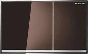 Клавиша смыва для унитаза Geberit Sigma 60 115.640.SQ.1 стекло/умбра, рамка/хром глянцевый Клавиша смыва для унитаза Geberit Sigma 60 115.640.SQ.1 стекло/умбра, рамка/хром глянцевый, 1