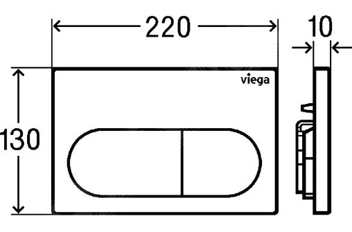 Инсталляция для подвесного унитаза Set 3 в 1 Viega Prevista Dry 8524.11 792831 с кнопкой белый глянцевый