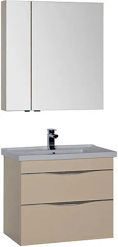 Шкаф-зеркало Aquanet Эвора 80 сливочный 184017