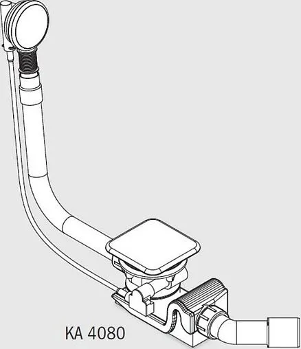 Слив-перелив для ванны Kaldewei Comfort-Level КА4080 белый матовый 687772000001 Слив-перелив для ванны Kaldewei Comfort-Level КА4080 белый матовый 687772000001