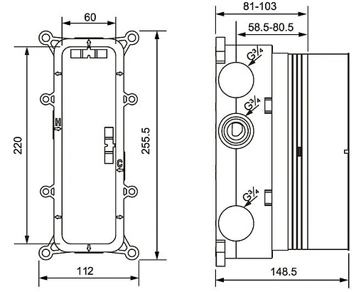 Душевая система с термостатом для ванны Timo Petruma хром SX-5079/00SM
