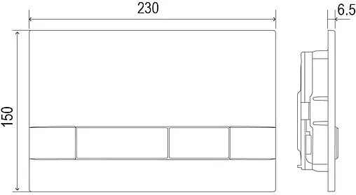 Клавиша смыва для унитаза Lemark Bit 9802006 черный матовый soft touch