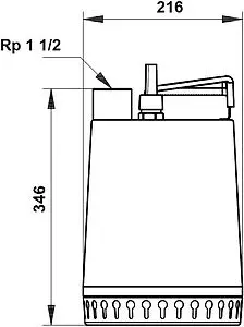 Насос дренажный Q=21м³/ч H=15м Grundfos UNILIFT AP12.408.A1 96010980, 4