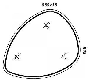 Зеркало с подсветкой Clarberg Stone 95 Stn.02.10 Зеркало с подсветкой Clarberg Stone 95 Stn.02.10, 2