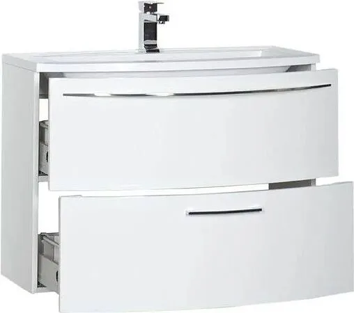 Тумба под умывальник подвесная Aquanet Лонг 120 белый глянец 00187921