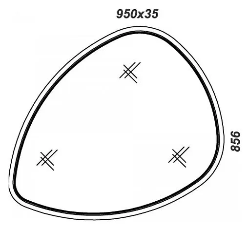 Зеркало с подсветкой Clarberg Stone 95 Stn.02.10