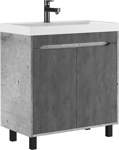 Тумба-умывальник напольная Домино Loft 80 бетон DL5608T+4627173210188
