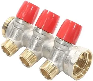 Коллектор регулирующий проходной 3 отвода красный ¾"в/н x ½"н General Fittings 6200E7N1004R3A Коллектор регулирующий проходной 3 отвода красный ¾"в/н x ½"н General Fittings 6200E7N1004R3A, 4