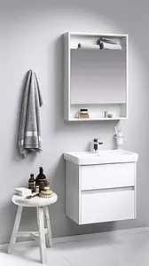 Шкаф-зеркало Aqwella City 60 дуб канадский SIT0406DK, 3