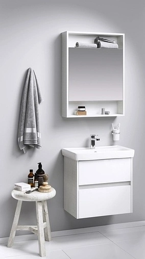 Шкаф-зеркало Aqwella City 60 дуб канадский SIT0406DK