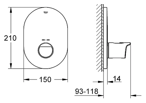 Термостат для 1 потребителя Grohe Grohtherm 2000 New хром 19352001 Термостат для 1 потребителя Grohe Grohtherm 2000 New хром 19352001