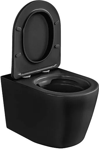 Унитаз подвесной безободковый Hansmann keramik Round Black черный матовый УНИ0022