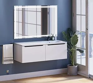 Тумба под умывальник подвесная Uperwood UPD Tanos 120 R белый с графитовыми вставками 291020264 Тумба под умывальник подвесная Uperwood UPD Tanos 120 R белый с графитовыми вставками 291020264, 5