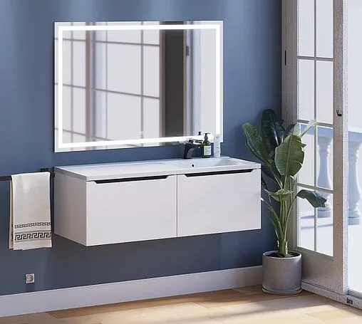 Тумба под умывальник подвесная Uperwood UPD Tanos 120 R белый с графитовыми вставками 291020264 Тумба под умывальник подвесная Uperwood UPD Tanos 120 R белый с графитовыми вставками 291020264