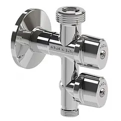 Кран шаровый комбинированный ½&quot;н x ⅜&quot;н x ¾&quot;н хром Arco Combi Mac COMB5MAC