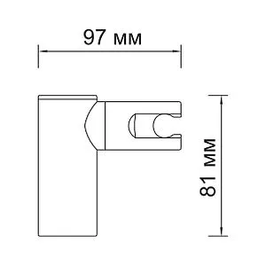 Держатель ручного душа Wasserkraft хром A008, 2