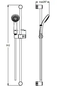 Душевая стойка Vidima Seva Jet M1 хром BA189AA Душевая стойка Vidima Seva Jet M1 хром BA189AA, 2