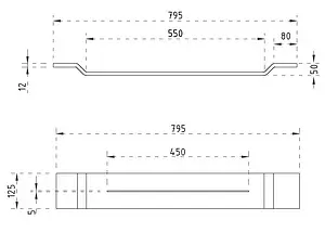 Полочка для ванны Abber белый AB-P060, 2