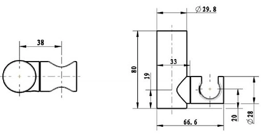 Держатель ручного душа Villeroy&amp;Boch Universal хром TVC00045800061