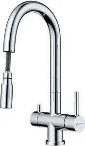 Смеситель для кухни с подключением к фильтру и выдвижным изливом Omoikiri Akita-S-C хром 4994330, 3