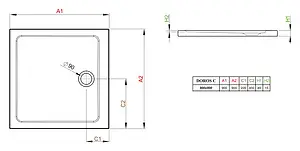 Поддон для душа Radaway Doros C900 SDRC9090-01, 3