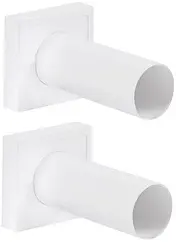 Маскировочная трубка с розеткой 2шт. Schlosser белый 603000044 Маскировочная трубка с розеткой 2шт. Schlosser белый 603000044