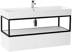 Консоль с умывальником подвесная Cezares Cadro 120 чёрный/белый CADRO-120/46/30-1C-SO-MET-ST+CADRO-120-MENS-BIANCO+CADRO-120-1C-SO-BG-BLUM Консоль с умывальником подвесная Cezares Cadro 120 чёрный/белый CADRO-120/46/30-1C-SO-MET-ST+CADRO-120-MENS-BIANCO+CADRO-120-1C-SO-BG-BLUM, 1