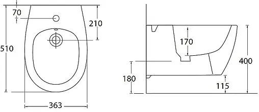 Биде подвесное Allen Brau Fantasy черный матовый 4.11006.31