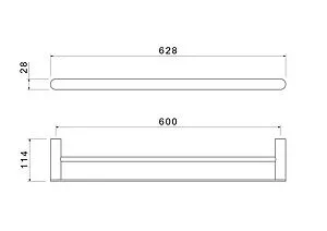 Полотенцедержатель Aquatek Лира чёрный матовый AQ4430MB Полотенцедержатель Aquatek Лира чёрный матовый AQ4430MB, 2
