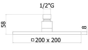 Лейка верхнего душа с настенным креплением Paffoni Syncro чёрный матовый ZSOF075NO+ZSOF063NO Лейка верхнего душа с настенным креплением Paffoni Syncro чёрный матовый ZSOF075NO+ZSOF063NO, 2