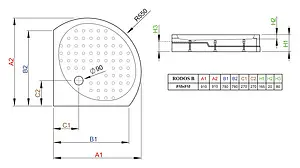 Поддон для душа Radaway Rodos B900 4D99155-03 Поддон для душа Radaway Rodos B900 4D99155-03, 3