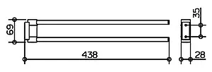 Полотенцедержатель Keuco Plan хром 14918010000 Полотенцедержатель Keuco Plan хром 14918010000, 2