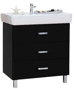 Тумба-умывальник напольная Aquaton Америна 70 M чёрный 1A1690K1AM950, 1